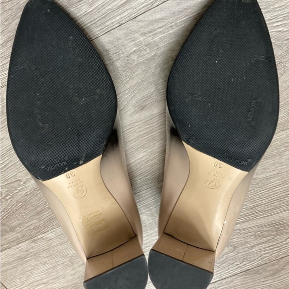 M Gemi Lustro Patent Leather Pump In Neutral Ombré Black To Tan Sz 38 - Picture 4 of 12